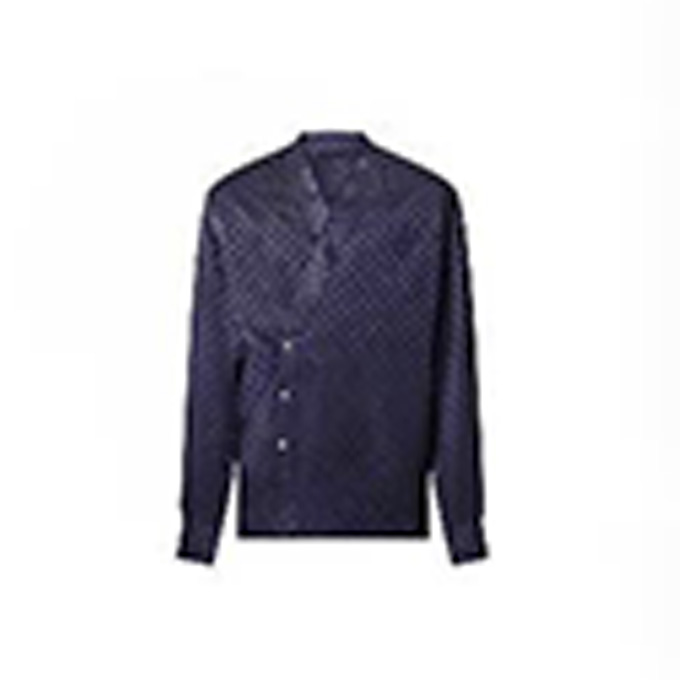 lv louis vuitton jacquard kimono style long sleeve shirt